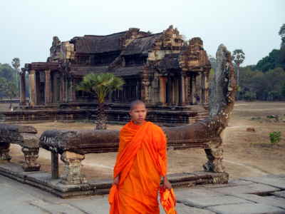 Mnch im Angkor Wat