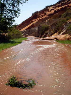 Wanderung durch Bach in Mui Ne